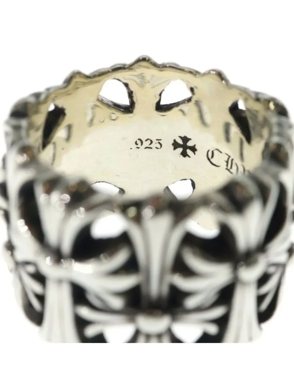 Chrome Hearts Cemetery Black Sling Silver Bca Ring